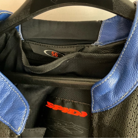 Spidi Men’s 54 Hydroback Black, White, Blue Fully Armored Ventilated Racing Suit - Picture 4 of 16